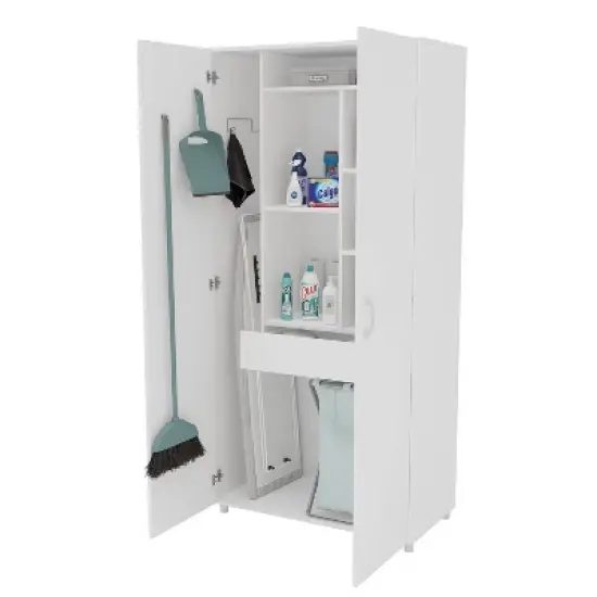 Santa Fe 2 Door Storage Cabinet White - Polifurniture image {3}