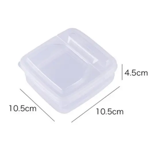 2pcs Flip-top Butter Block Cheese Slice Storage Box,Portable Refrigerator Fruit Vegetable Fresh-keeping Organizer Containers image {4}