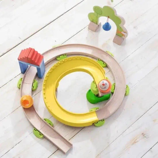 HABA Kullerbu Spiral Track - 26 Piece Wood & Plastic Ball Track Set image {4}