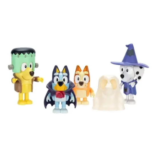 Bluey Costume Party Figures 4pk: Articulated Plastic Mini Figurines & Bluey Toys Collection image {4}