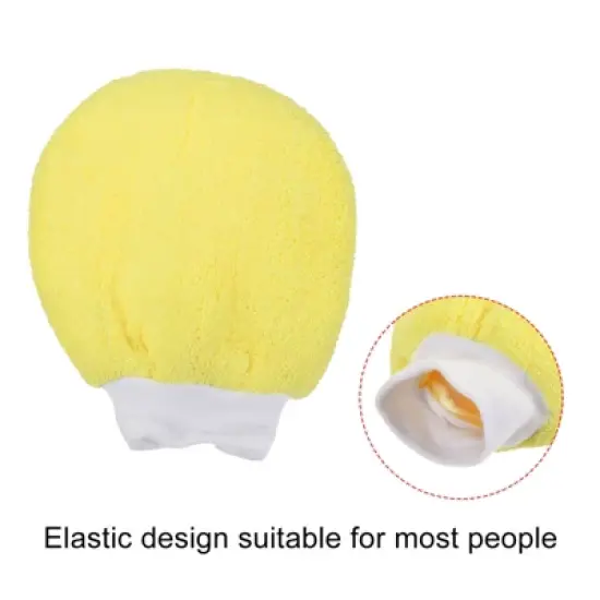 Unique Bargains Microfiber Wash Mitt Scratch Free Round Dusting Gloves for House Cleaning Washing image {4}