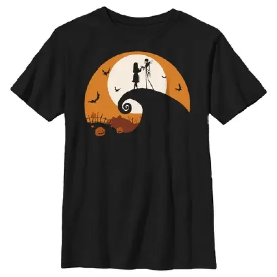 Boy's The Nightmare Before Christmas Jack and Sally on Spiral Hill T-Shirt image {4}