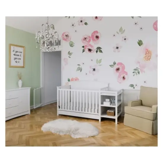 Storkcraft Steveston 4-in-1 Convertible Crib and Changer with Drawer image {3}