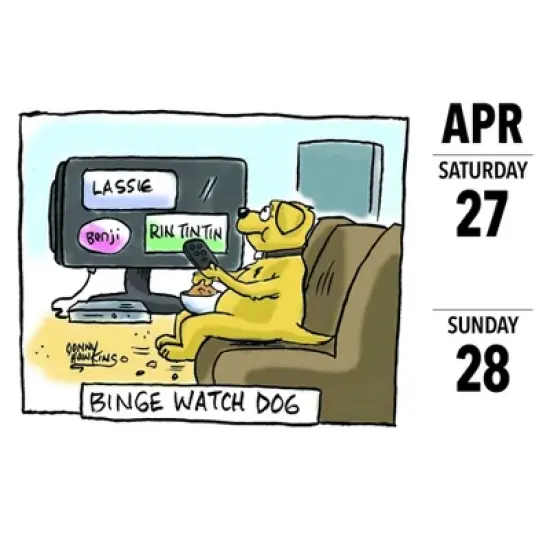 Willow Creek Press 2024 Daily Desk Calendar 5.2"x6.2" Dog Cartoon-a-Day image {2}