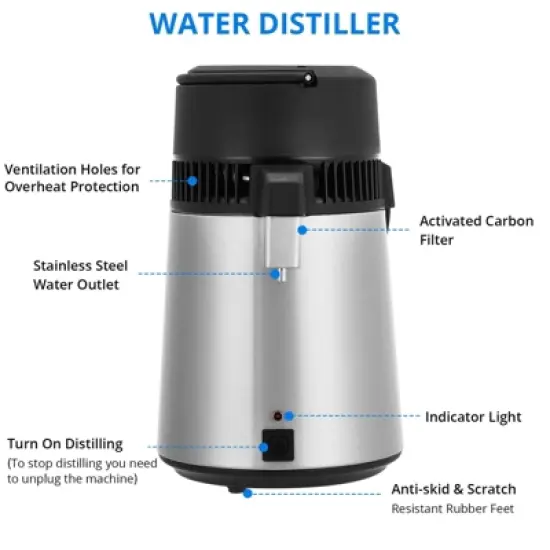 4L Water Distiller,Efficient Distilled Water Machine for Home Use&pound;&not;Pure Water Purifer Filter image {3}