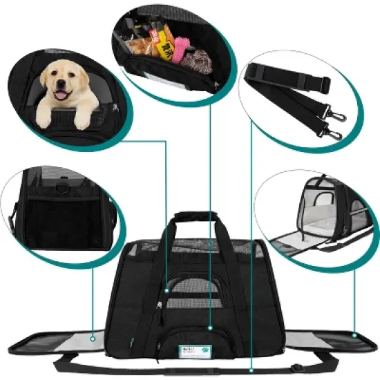 PetAmi Airline Approved Pet Carrier for Cat Dog, Soft Sided Travel Supplies Accessories, Ventilated Carrying Bag Kitten Puppy image {2}