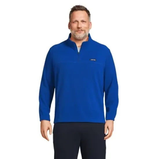 Lands' End Men's Fleece Quarter Zip Pullover image {8}