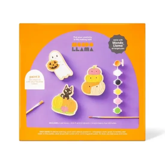 3ct Halloween Wood Characters Painting Craft Kit - Mondo Llama&trade; image {3}