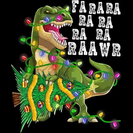 Men's Design By Humans Dinosaur Christmas By NekoShop Tank Top image {1}