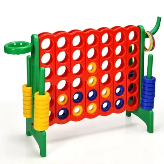 Costway 4-in-A Row Giant Game Set w/Basketball Hoop for Family image {11}