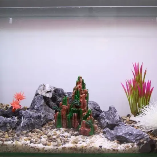 Unique Bargains 1pcs Aquarium Landscape Mountain, Artificial Aquatic Rock Stone for Fish Tank Terrarium Decoration, 6.02" image {1}