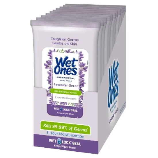 Wet Ones Antibacterial Hand Wipes Lavender - 10pk/20ct image {7}