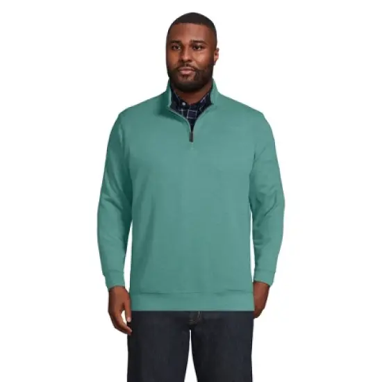 Lands' End Men's Bedford Rib Quarter Zip Sweater image {12}