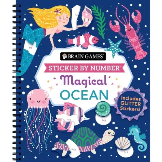 Brain Games - Sticker by Number: Magical Ocean (20 Images to Sticker) - by  Publications International Ltd & Brain Games & New Seasons (Spiral Bound) image {1}