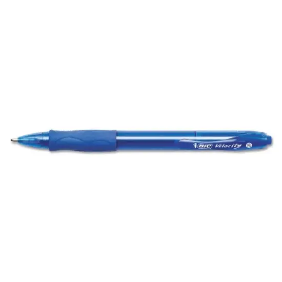 Bic Velocity Retractable Ballpoint Pen Blue Ink 1.6mm Bold Dozen VLGB11BE image {1}