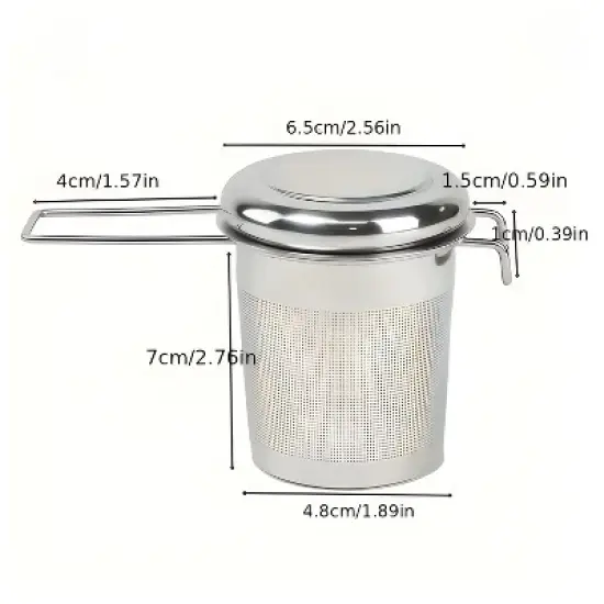 Kitcheniva Stainless Steel Tea Filter Strainer with Extended Handle image {3}