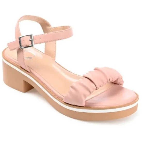 Journee Collection Womens Dexxla Buckle Ankle Strap Low Platform Sandals image {10}