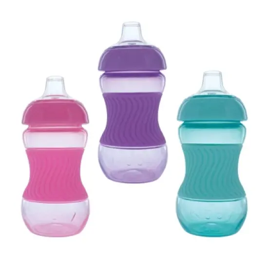 Nuby 6oz Mini Gripper Cup with Sleeve - Girl - 3pk image {4}