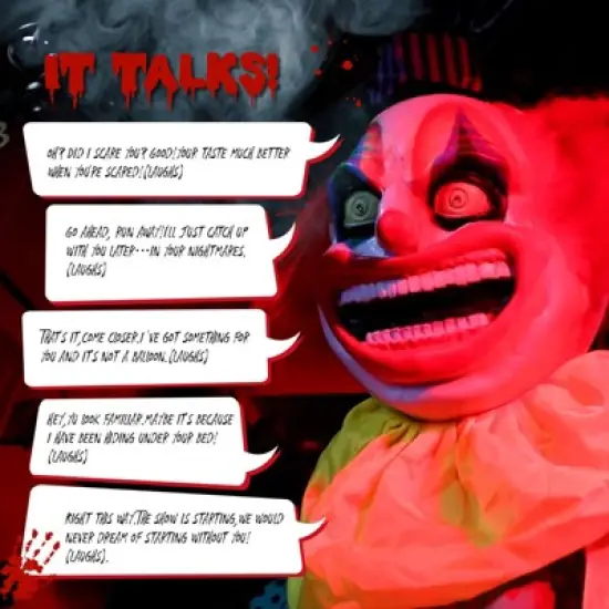 Slickblue Spooky Animated 6FT Halloween Standing Decoration with LED Lights, Sound, and Reusable for Outdoor Use image {7}