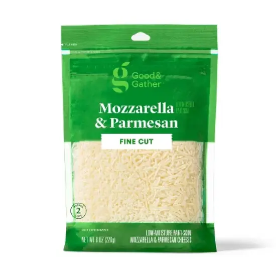 Finely Shredded Mozzarella & Parmesan Cheese - 8oz - Good & Gather&trade; image {3}