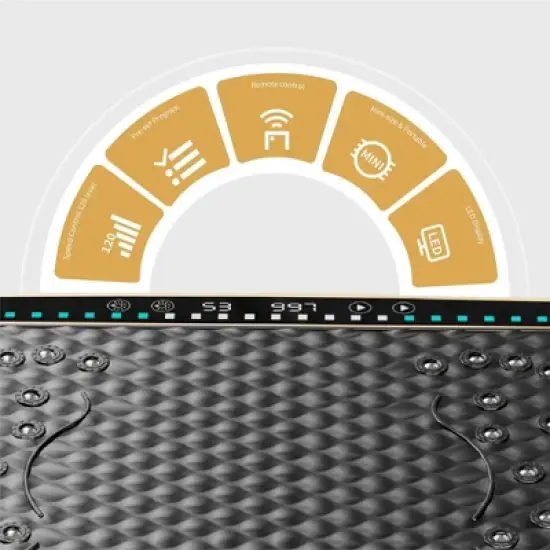 NAYSAYE Vibration Plate Exercise Machine Whole Body for Lymphatic Drainage Shaking Workout Board and Weight Loss, Golden Black, 20.5"*14.2"*4.5" image {6}