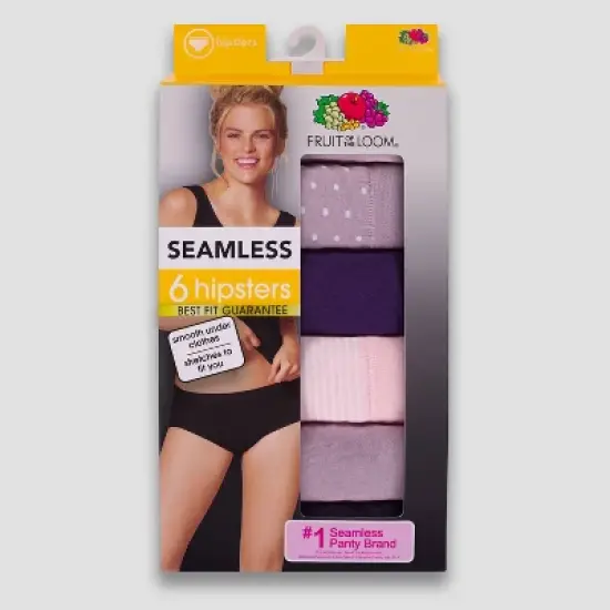 Fruit of the Loom Women's 6pk 360 Stretch Seamless Hipster Underwear - colors may vary image {1}