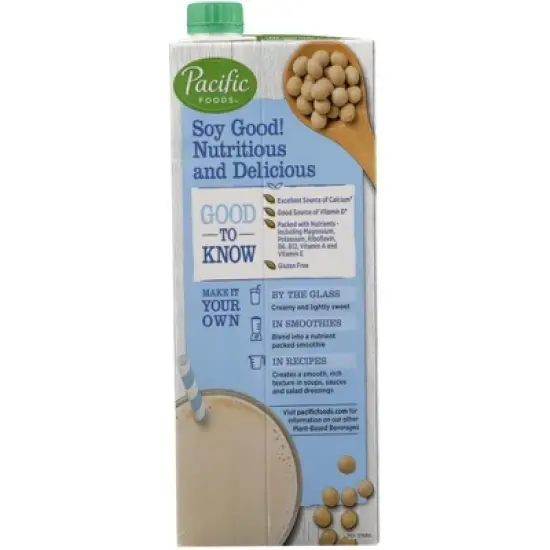 Pacific Foods Ultra Soy Original Plant-Based Beverage - 12 pack, 32 fo image {2}