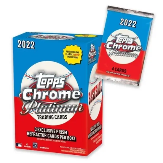 2022 Topps MLB Chrome Platinum Trading Card Blaster Box image {1}
