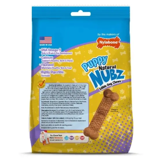 Nylabone Nubz Puppy Turkey and Sweet Potato Dental Dog Treats - 13.2oz image {6}