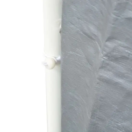 vidaXL Party Tent Grey Polyethylene, powder-coated steel Large image {6}