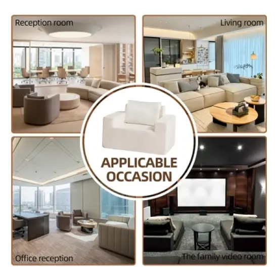 Sofa in a box Polyester Sofa Couch with Pillow, Bean Bag Chairs for Adults Stuffed High-Density Polyester, Large Bean Bag Sofa image {6}