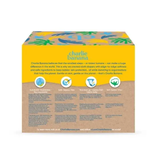 Charlie Banana Disposable Cotton Liners Diaper Inserts - 100ct image {3}