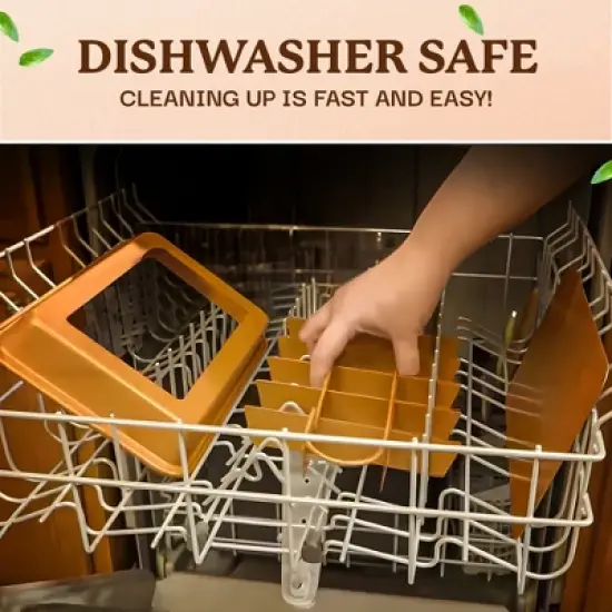 Brooklyn Brownie Copper Pan with Self-Slicing Divider Grid, Nonstick Coated, 24 Precut Slices, Dishwasher Safe image {6}