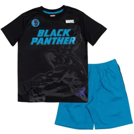 Marvel Avengers Black Panther T-Shirt Mesh Shorts Set image {8}