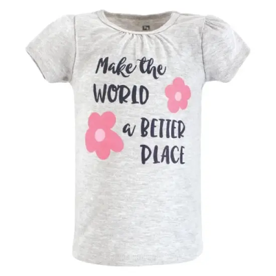 Hudson Baby Infant and Toddler Girl Short Sleeve T-Shirts, Be Kind image {4}