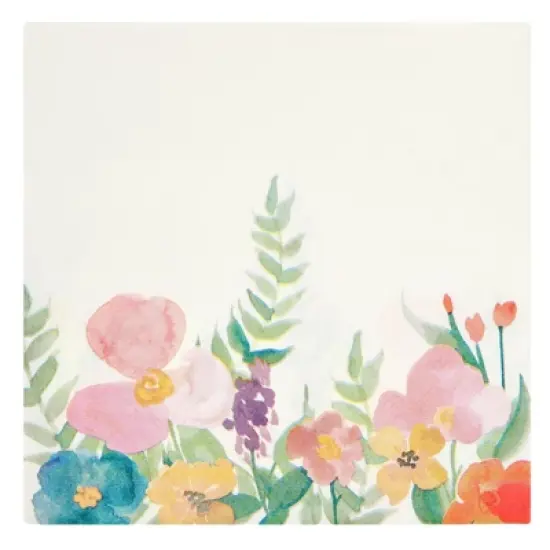 144 Piece Watercolor Tea Party Supplies with Pink Floral Paper Plates, Napkins, Cups, and Cutlery, Disposable Tableware Set, Serves 24 image {4}