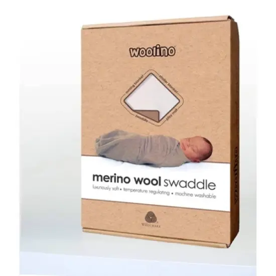 Woolino Swaddle Blanket, Merino Wool, Newborn to 3 Months, Beige image {3}