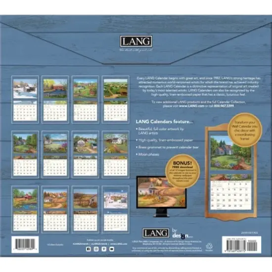Lang 2024 Wall Calendar 24"x12" Country Living image {2}