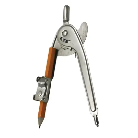 Charles Leonard Ball Bearing Compass with Golf Pencil, Safety Point, 12 Per Pack, 2 Packs image {3}