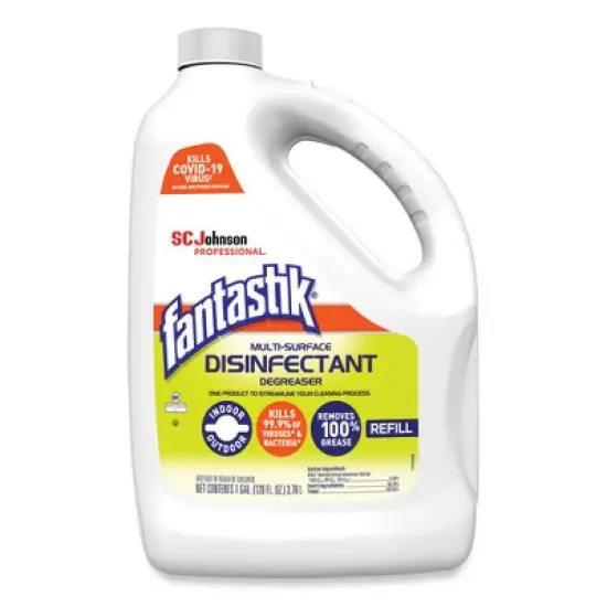 Fantastik Multi-Surface Disinfectant Degreaser, Pleasant Scent, 1 Gallon Bottle image {4}