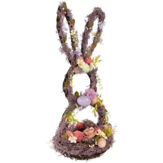 Northlight Floral Grapevine Bunny Shaped Easter Basket Decoration - 21" image {3}