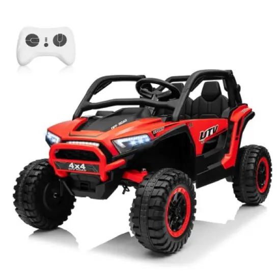 JOYRACER 24V 2 Seater 4WD Ride-On UTV for Kids with Remote Control, 4&times;100W Motors, 3 Speeds & Bluetooth, XL Seats Electric Off-Road UTV image {12}