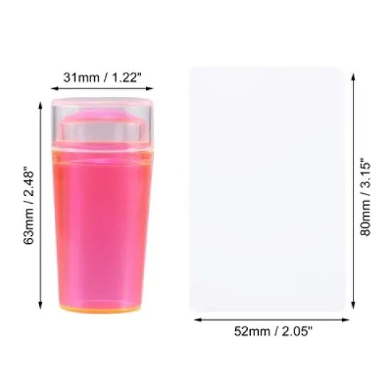 Unique Bargains DIY No Misplacement Silicone Nail Art Stamper with Scraper image {2}