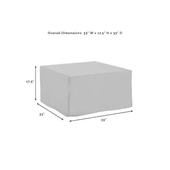 Crosley 3pc Sectional Cover Set, Loveseat, Sofa and Square Table, Gray image {4}