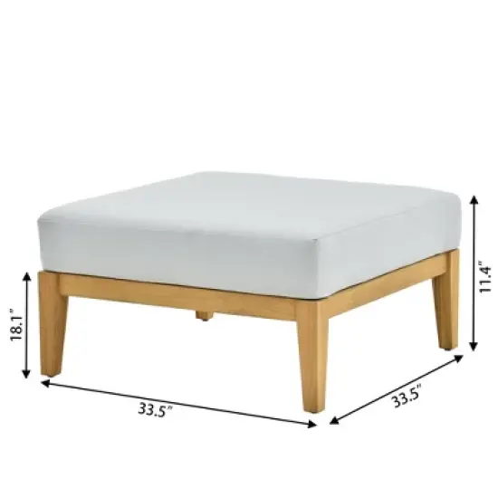 Decksplore 9PCS Rattan Wicker Patio Conversation Set Rattan corner Sofa Teak Seating Group with Coffee Table for Garden Porch Backyard image {5}