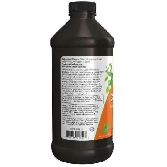 Liquid Chlorophyll & Mint by Now Foods  -  16 oz Liquid image {2}