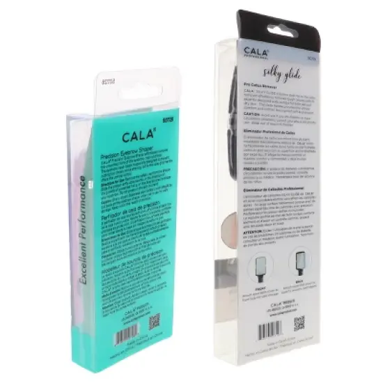 CALA Precision Eyebrow Shaper 3 pc & Silky Glide Pro Callus Remover Black Combo Pack image {2}
