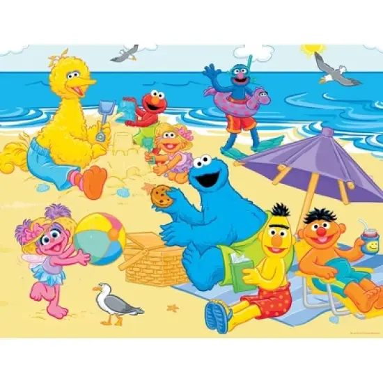 MasterPieces 24 Piece Jigsaw Puzzle for Kids - Sesame Street Beach Day image {2}