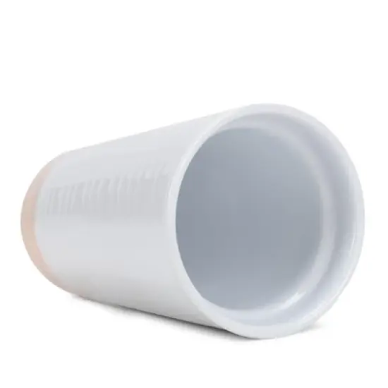 Lighthouse Christian Products Loved Textured Dipped 12 ounce Ceramic Stoneware Travel Tumbler Mug, Blush Pink image {3}