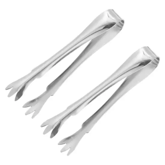 Unique Bargains Stainless Steel Mini Sugar Cube Tongs 2 Pcs image {5}